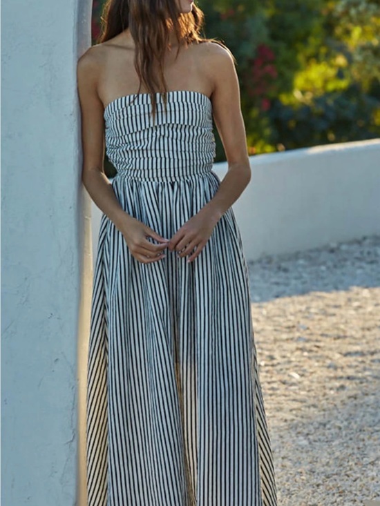 By Together Dresses & Skirts - By Together Black and white stripe maxi dress